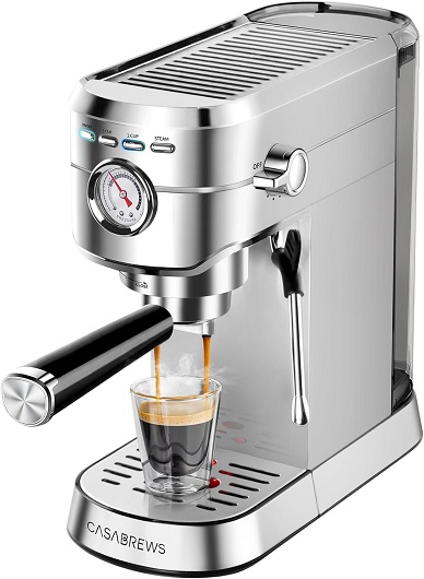 CASABREWS 20-Bar Espresso Machine with Milk Frother