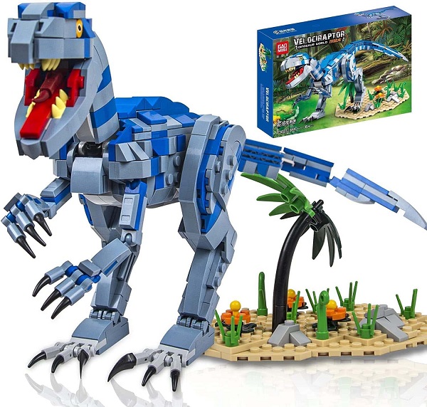 Dinosaur Building Toys, 649PCS Velociraptor Building Kit for 6-10 Boys, 15.1 Inches Big Creative Dinosaur Toy for 7-9 Year Old Boy Christmas Birthday Gift