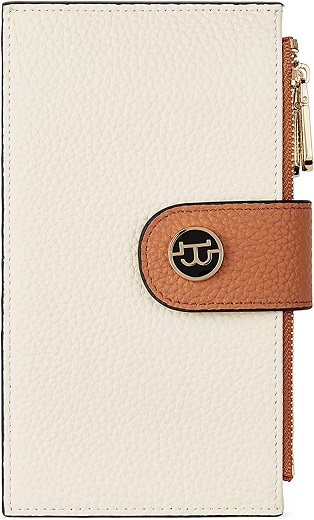 BOSTANTEN Briefcase for Women Leather Laptop Handbag & Genuine Leather Wallets for Women RFID Blocking Slim Bofild Purse Beige Brown