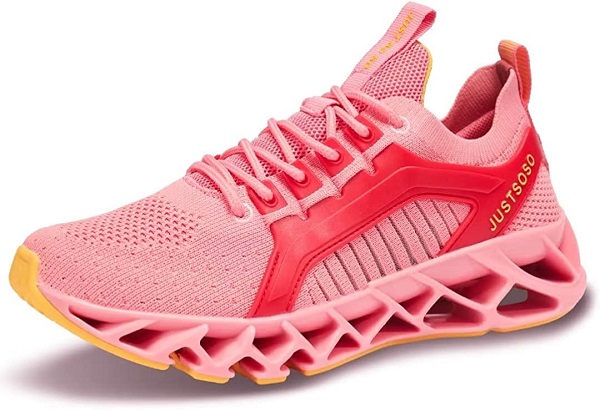 UMYOGO Women's Running Shoes Comfortable Fashion Non Slip Blade Sneakers Work Tennis Walking Sport Athletic Shoes Pink