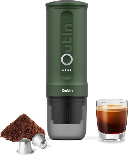 Outin Nano Portable Espresso Machine - Enjoy barista-style espresso on the go.