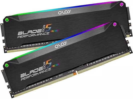 OLOy Blade RGB DDR5 Memory, 32GB (2 x 16GB), 288-Pin, 6400 MHz PC RAM.