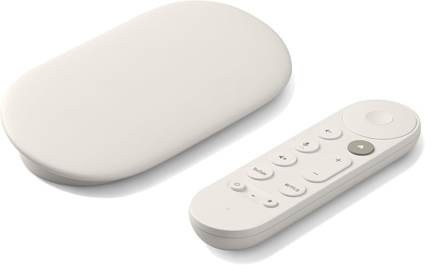 Google TV Streamer 4K in Porcelain color.