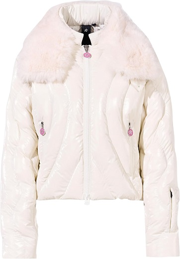 Side profile showcasing the tailored fit of Perfect Moment Carving Quilted Jacket