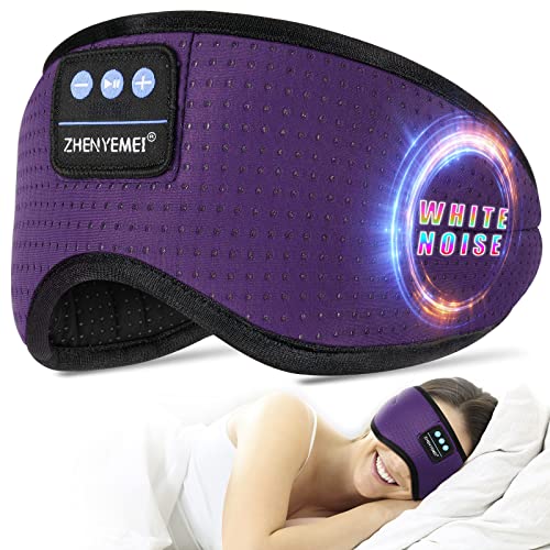 Sleep Headphones, White Noise Sleep Mask 3D Music Bluetooth Sleeping Eye Mask Sleeping Headphones for Side Sleepers Sleep Mask with Headphones Gifts for Men Women