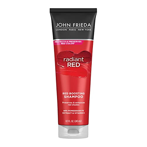 John Frieda Radiant Red Red Boosting Shampoo, Daily Shampoo, Helps Enhance Red Hair Shades, 8.3 Ounce, with Pomegranate and Vitamin E