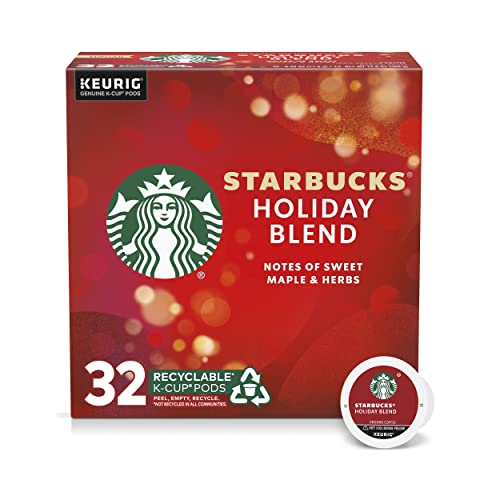 Starbucks K-Cup Coffee Pods—Medium Roast Coffee—Holiday Blend—100% Arabica—Limited Edition—1 box (32 pods)