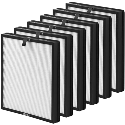 XBWW 6 Packs HY4866 Replacement Filters Compatible with MORENTO HY4866, WESTHEY HY4866, YIOU M1 and FETIONS FT5000 Air Cleaner Purifiers, with H13 True HEPA and Activated Carbon Filter