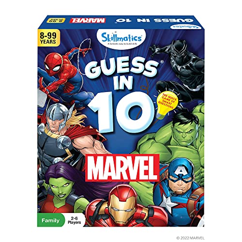 Skillmatics Marvel Card Game : Guess in 10 | Gifts for 8 Year Olds and Up | Quick Game of Smart Questions | Trivia and Strategy Card Game for Adults, Teens & Kids