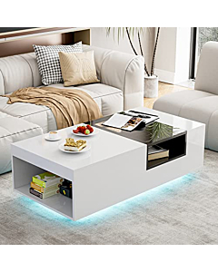 LED Coffee Table White