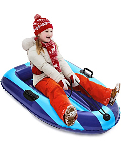 Heavy Duty Snow Tube with Reinforced Handles, Winter Toys Gifts Sleds for Kids Boys Girls, Toboggan for Outdoor Sledding