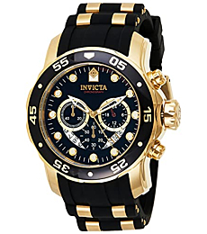 Invicta Men's 6981 Pro Diver Collection Chronograph Black Dial Black Dress Watch