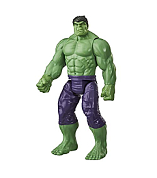 Avengers Marvel Titan Hero Series Blast Gear Deluxe Hulk Action Figure, 12-Inch Toy, Inspired by Marvel Comics, for Kids Ages 4 and Up , Green