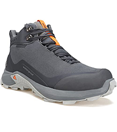 HUMTTO Men's All-Terrain Waterproof Hiking Boots Lightweight Breathable Outdoor Ankle Boots Trekking Hiking Shoes 11 Grey