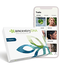 AncestryDNA + Traits: Genetic Ethnicity + Traits Test, AncestryDNA Testing Kit with 35+ Traits, DNA Ancestry Test Kit, Genetic Testing Kit…
