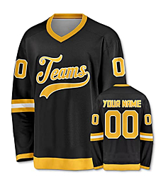 Custom Hockey Jersey, Solid Color Hockey Sweater Jersey,Personalized Team Name & Your Name Numbers Hockey Fans Gifts for Men Women Youth S-5XL
