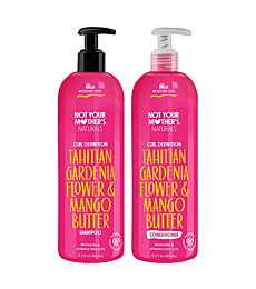 Not Your Mother's Naturals Curl Defining Shampoo and Conditioner Sets - 2 Pack - 98% Naturally Derived Ingredients, Sulfate-Free Shampoo & Conditioner for All Hair Types (Gardenia & Mango Butter)