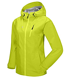 Little Donkey Andy Women's High-Performance Waterproof Rain Jacket Lightweight Outdoor Hiking Raincoat Fruit Green S