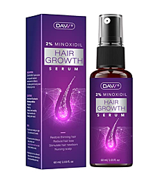 Hair Growth for Women, 2% Minoxidil Hair Growth Serum For Women, And With Biotin Hair Regrowth Treatment, For Stronger, Thicker Longer Hair, help to Stop Thinning and loss hair, 60Ml 1 Month supply