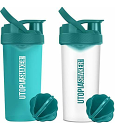 Utopia Home 2 Pack Shaker Bottle 28-Ounce Fitness Sports Classic Protein Mixer 