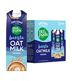 nutpods Original Barista Oat Milk - Sugar Free Non Dairy Milk Made from Oats - Keto Oatmilk Barista Blend - 70 calories, Gluten Free, Non-GMO, Vegan, Kosher, 32 fl oz (3-Pack)