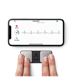 KardiaMobile 1-Lead Personal EKG Monitor – Record EKGs at Home – Detects AFib and Irregular Arrhythmias – Instant Results in 30 Seconds – Easy to Use – Works with Most Smartphones - FSA/HSA Eligible
