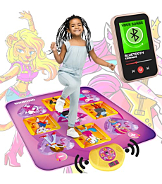QUOKKA Music Dance Mat for Kids 4-8 Musical Toys for Toddlers 3-5 - Dancing Floor Pad for 8-12 Year Old - | AUX/Bluetooth Music | 3 Speeds & 5 Volume Levels | - Girls and Boys 6 7