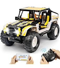 Remote & APP Control Jeep Building Toys for Boys - Erector Sets STEM Projects for Kids Age 8-12, Birthday Gifts for Boys 6 7 8 9 10 11 12 Year Old