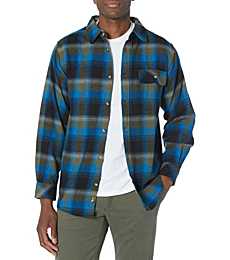 Legendary Whitetails Men's Buck Camp Flannel Shirt, Cobalt Plaid, 3X-Large