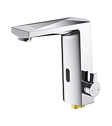 LEPO Touchless Sink Sensor Faucet, Automatic Motion Sensor Bathroom Sink Faucet Single Handle Brass Faucets Ideal for Kitchen Bathroom Basin Hotel