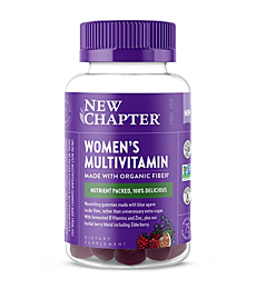 New Chapter Women’s Multivitamin Gummies - 66% Less Sugar, Women’s Gummy Vitamins with Vitamin C, D3 & Zinc, Non-GMO, Gluten Free, Berry-Citrus, 75ct