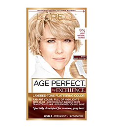L'Oreal Paris Age Perfect Permanent Hair Color, 9N Light Natural Blonde, 1 kit