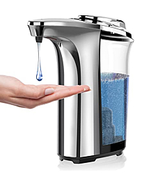 Automatic Soap Dispenser, PZOTRUF Touchless Dish Soap Dispenser 17oz/500ml with Upgraded Infrared Sensor, 5 Adjustable Soap Dispensing Levels, Liquid Hand Soap Dispenser for Bathroom & Kitchen