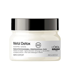 L'Oreal Professionnel Metal Detox Hair Mask | Deep Conditioner & Treatment | Prolongs Hair Color, Prevents Damage & Adds Softness | For Dry, Damaged & All Hair Types | Sulfate-Free | 8.5 Fl. Oz.