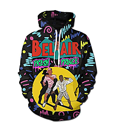 DLPZW 90s Bel-Air 3d Printing Classic Hoodie Funny Hoody For Unisex Bel-Air-06-X-Large