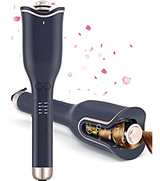 Automatic Hair Curler, Automatic Curling Iron Wand with 4 Temps & 3 Timer Settings & 1" Large Rotating Barrel , Ceramic Rotating Hair Curler with Dual Voltage, Auto Shut-Off for Hair Styling