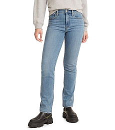 Levi's Women's 724 High Rise Straight Jeans, (New) Slate Ideal Clean Hem-Dark Indigo, 28 Regular