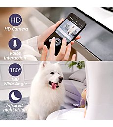SKYMEE 12L Smart Automatic Cat Feeders with Camera, 5G WiFi & 2.4G WiFi Dog Feeder Food Dispenser 1080P Full HD Pet Camera Treat Dispenser with Night Vision and 2-Way Audio