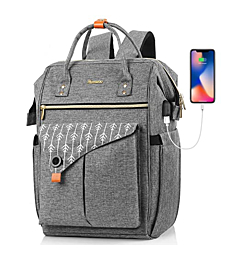 Laptop Backpack for Women,15.6 Inch Laptop Bag Work Backpack with USB Charging Port,School Bookbag College Backpack Teacher Backpack for Work,Travel,Business