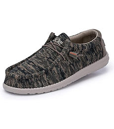 Hey Dude Men's Wally Sox Woodland Camo Size 13 | Men’s Shoes | Men's Lace Up Loafers | Comfortable & Light-Weight