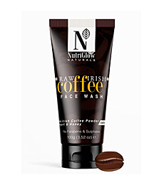 NutriGlow NATURAL'S Coffee Face Cleanser With Yogurt & Honey For Blackhead Removal Face Wash, 3.52Fl Oz