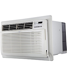 LG 11,200 BTU Through-the-Wall Air Conditioner, Cools 550 Sq.Ft. (22' x 25' Room Size), Electronic Control with Remote, 2 Cooling & Fan Speeds, 4-Way Air Deflection, Auto Restart, 230/208V