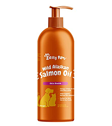 Pure Wild Alaskan Salmon Oil for Dogs & Cats - Supports Joint Function, Immune & Heart Health - Omega 3 Liquid Food Supplement for Pets - Natural EPA + DHA Fatty Acids for Skin & Coat - 16 FL OZ…