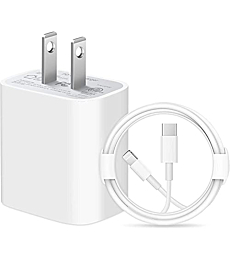 iPhone Charger Super Fast Charging [Apple MFi Certified] 20W PD Power Wall Charger with 6FT Charging Cable Compatible iPhone 14/14 Pro Max/13/13 Pro Max/12/12 Pro/12 Pro Max/11/11 Pro iPad(White)