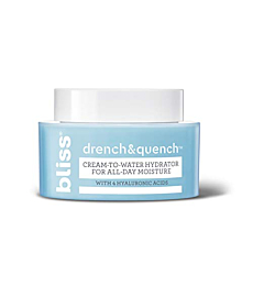 Bliss Hyaluronic Acid Moisturizer for Face | Cream-To-Water Hydrator for All-Day Moisture | Clean | Paraben Free | Cruelty-Free | Vegan