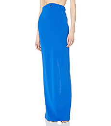 Nicole Miller Women's Structured Heavy Jersey Tie Front Gown, Bondi Blue, 6