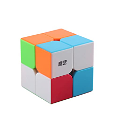 Magic Cube 2" 2x2 Smart Speed Cube Stickerless Cube Educational Game Brain Teaser (1 Pack, Rainbow)