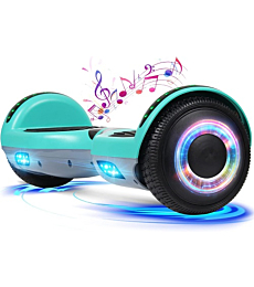 YHR Hoverboard with Bluetooth Speaker LED Lights, 6.5inch Self Balancing Hover Board for Adults Kids Ages 6+ with UL2272 Certified