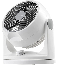 IRIS USA WOOZOO Oscillating Fan, Vortex Fan, Air Circulator, Desk Fan, Portable Fan, 3 Speed Settings, 6 Tilting Head Settings, 74ft Max Air Distance, Large, White