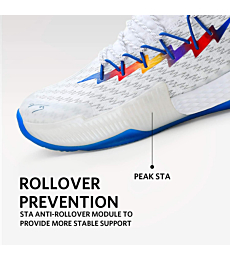 PEAK Mens Basketball Shoes Breathable Sneakers Lou Williams Lightning Professional Anti Slip Sports Shoes for Running, Walking